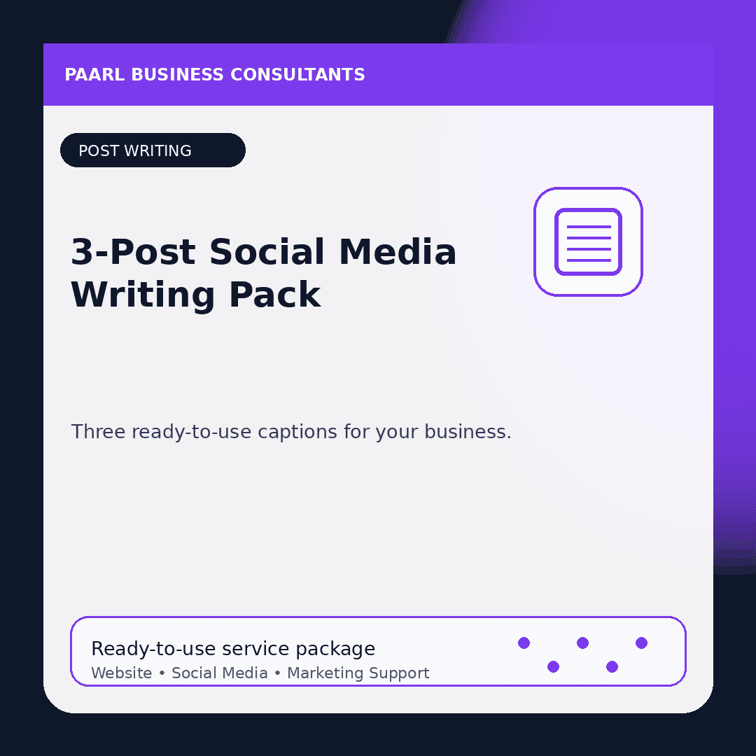 3-Post Social Media Writing Pack
