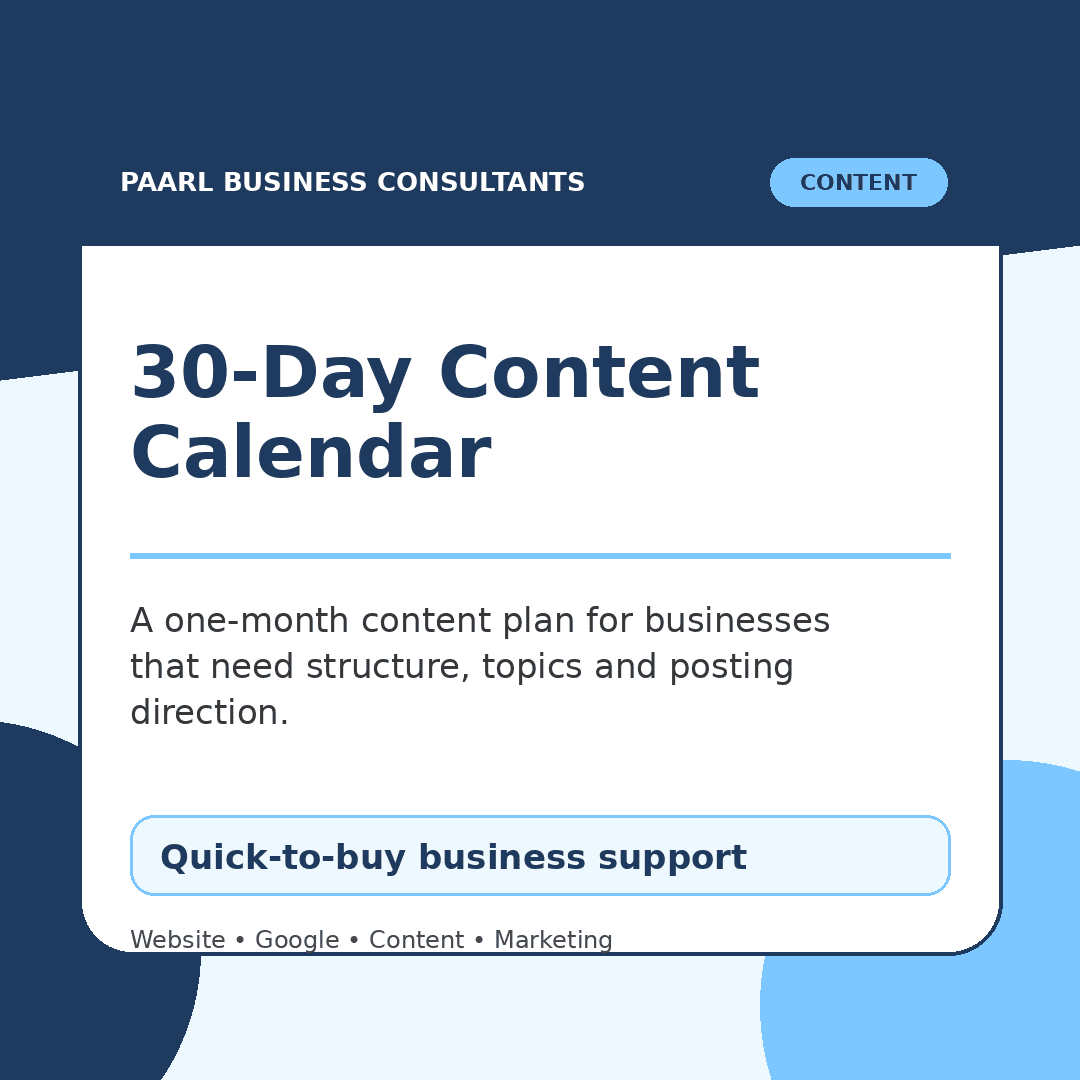 30-Day Content Calendar