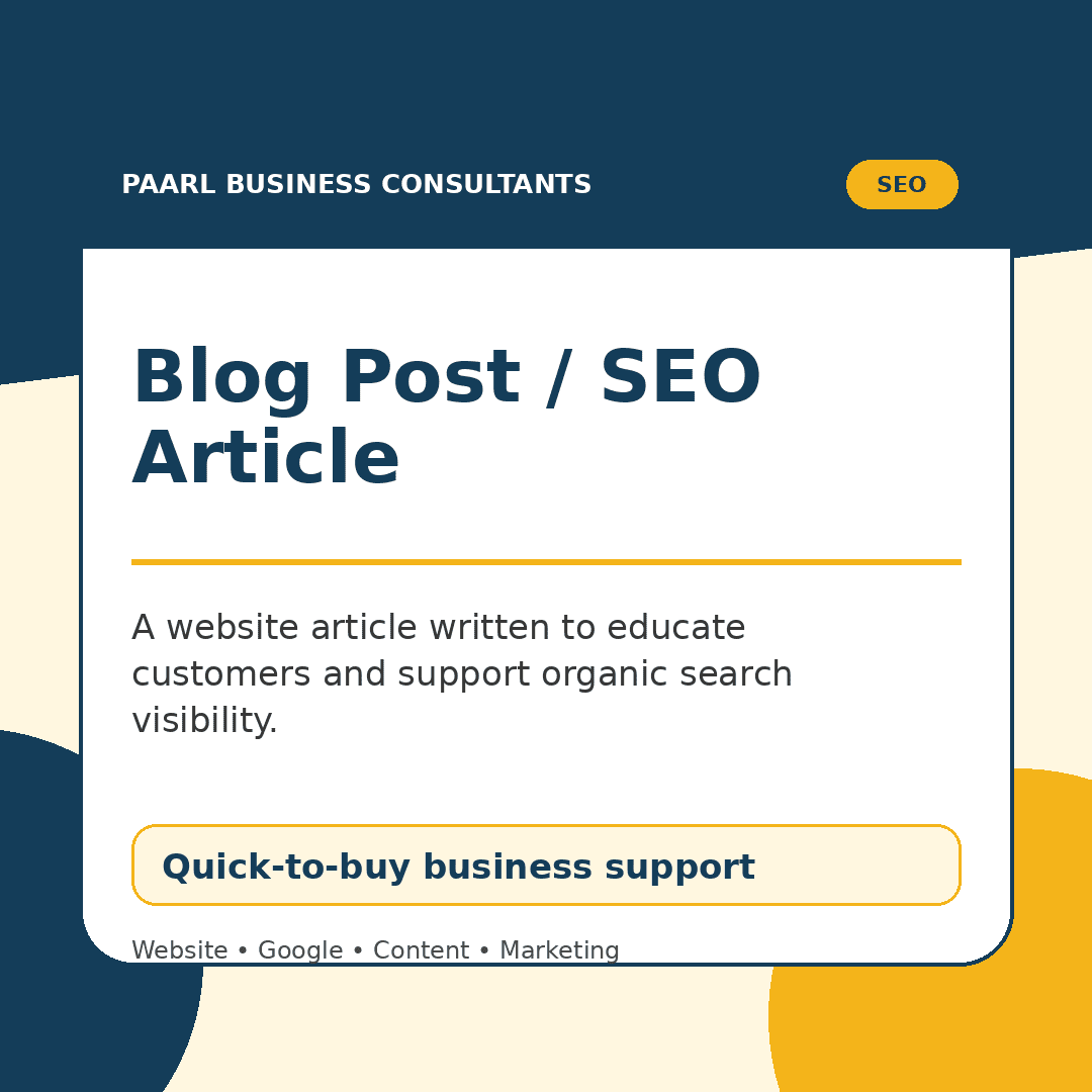 Blog Post / SEO Article