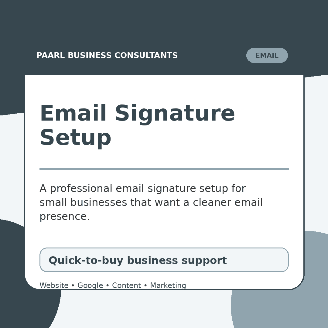Email Signature Setup