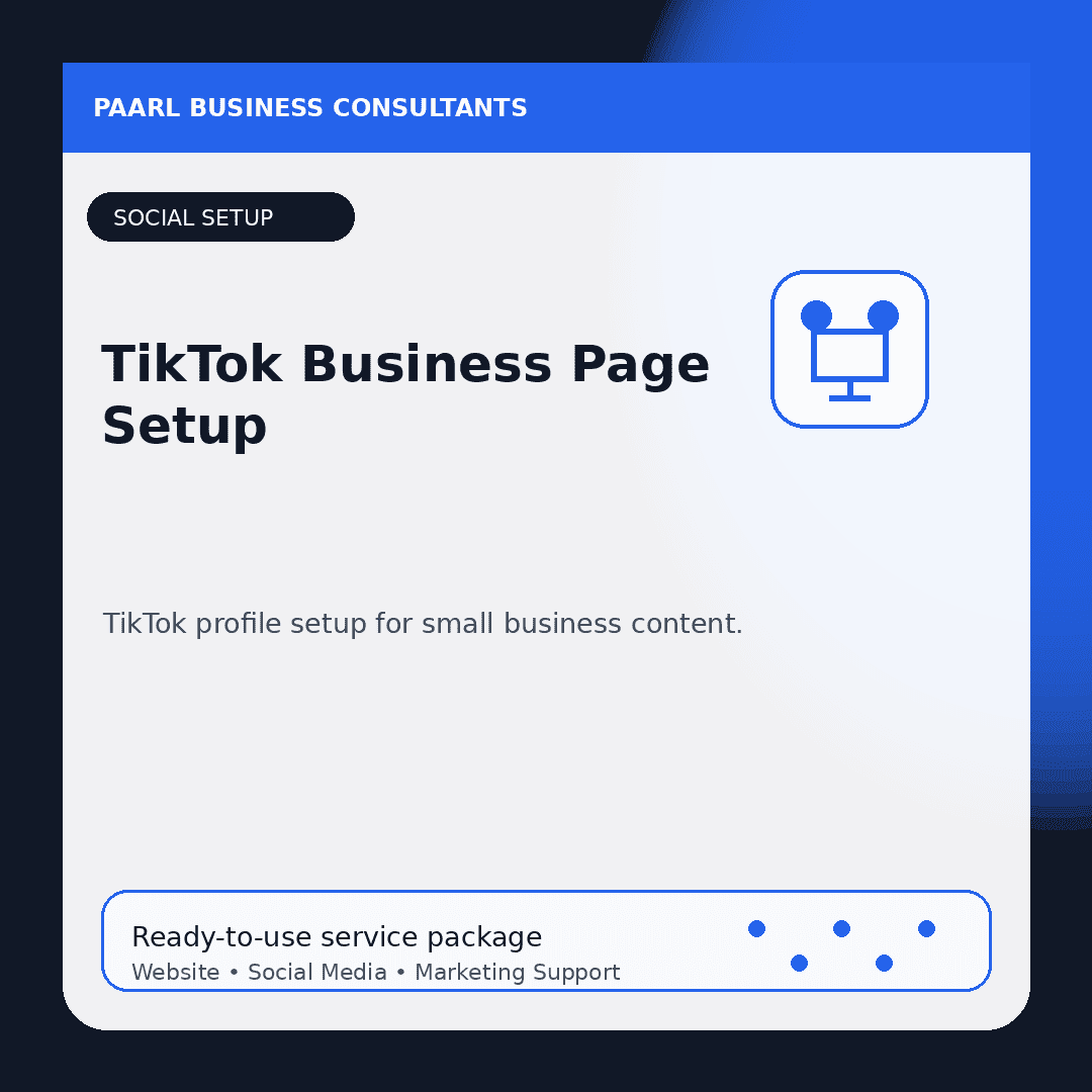 TikTok Business Page Setup