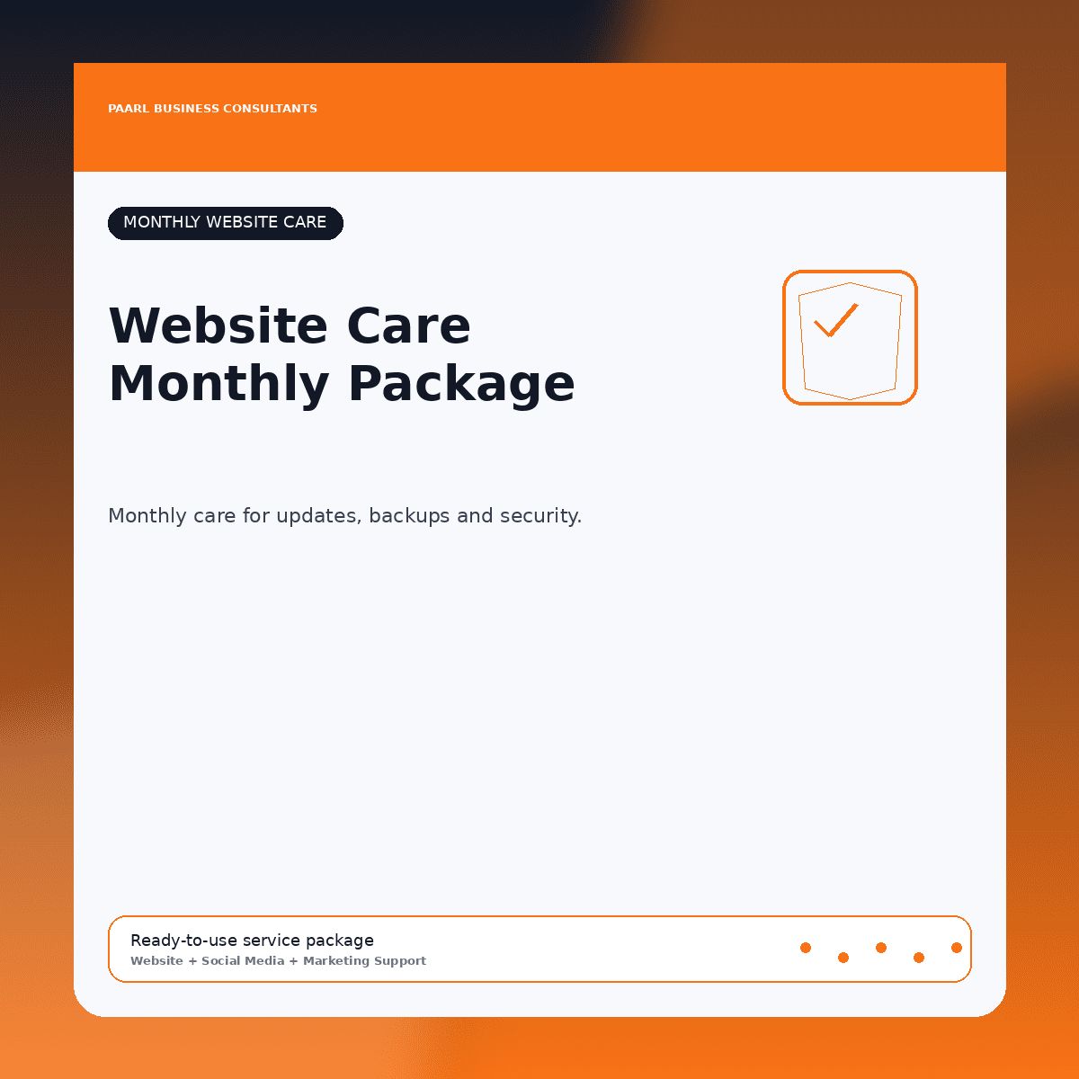 Website Care Monthly Package